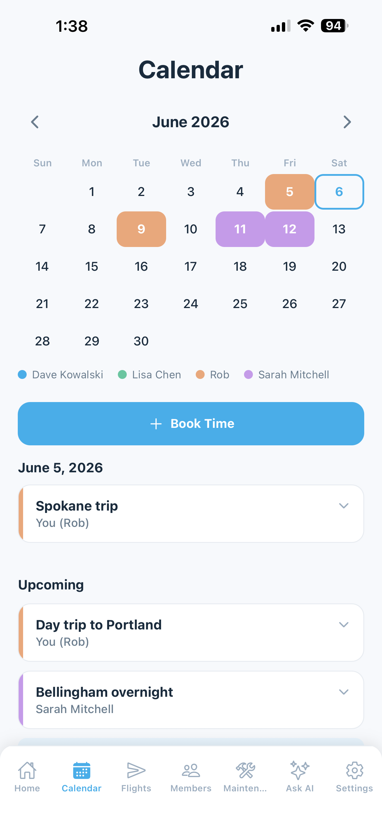 Calendar - select date